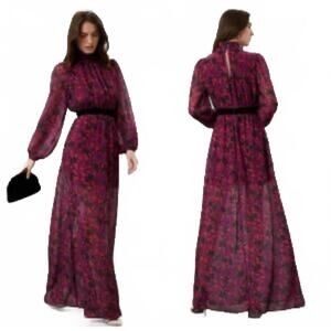 LTD Brooke Flowing Red & Black Maxi Dress